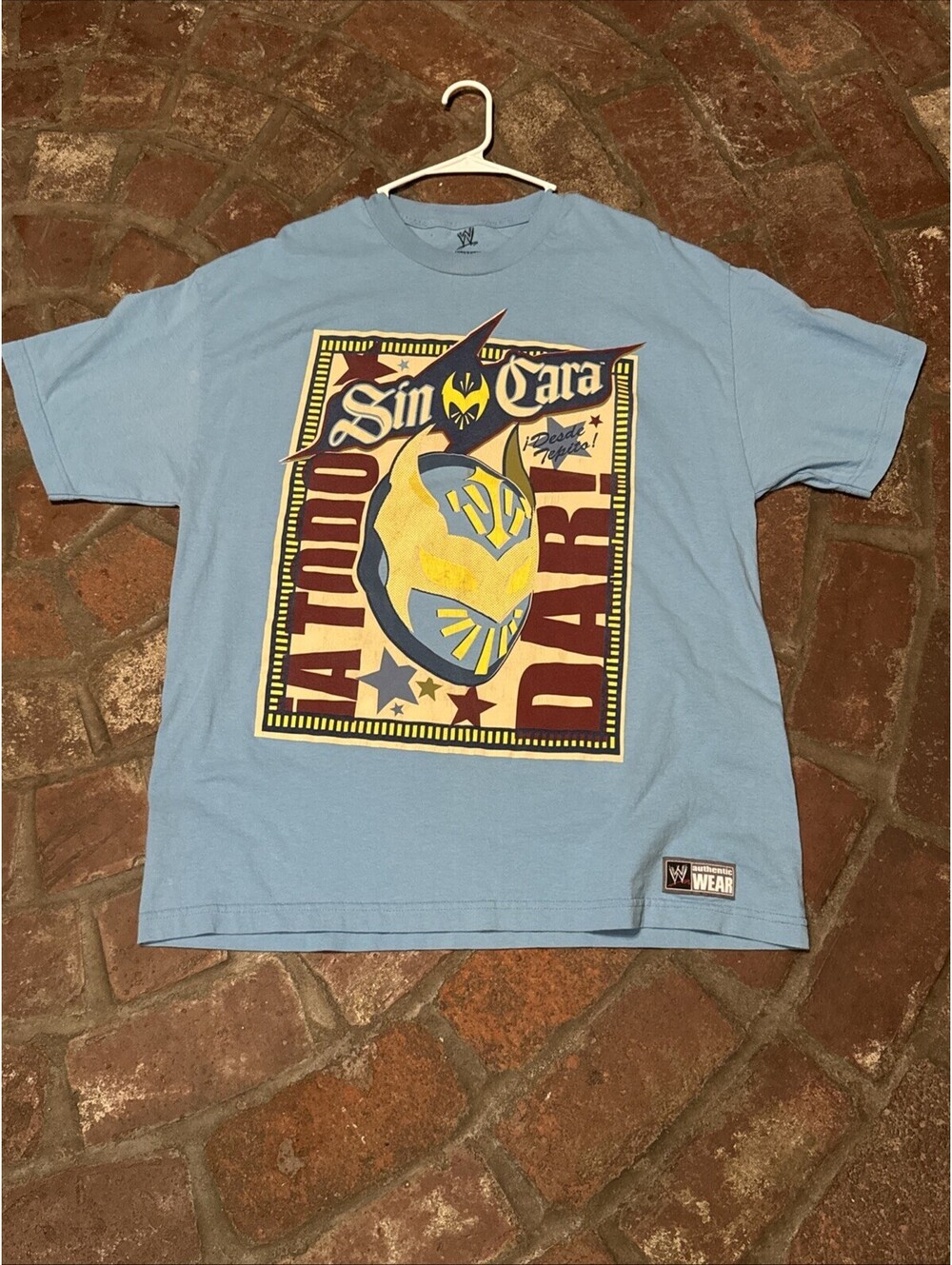 VTG WWE Authentics Sin Cara Patched Tee Size XL Excellent Condition